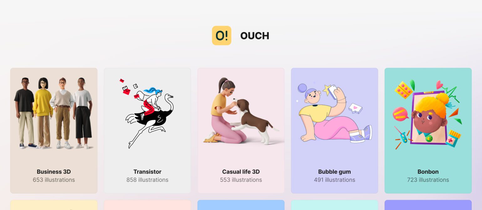Ouch! 3.0: Ilustraciones y animaciones gratuitas para tus proyectos