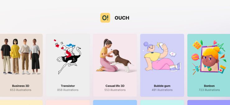 Ouch! 3.0: Ilustraciones y animaciones gratuitas para tus proyectos